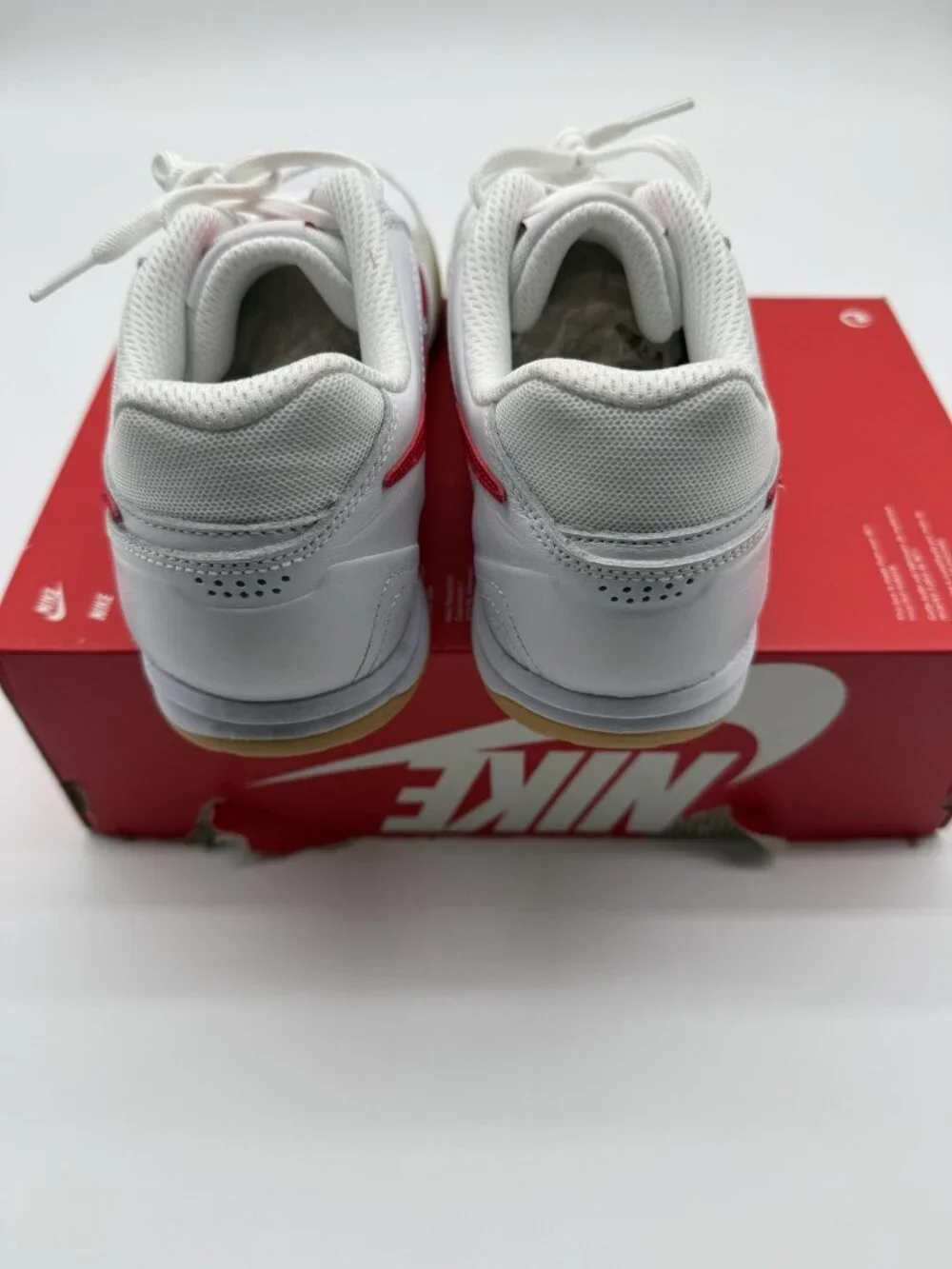 New Nike Gato Shoes Men's Size 10.5 White Red Gum Indoor Court Soccer HQ6019 102